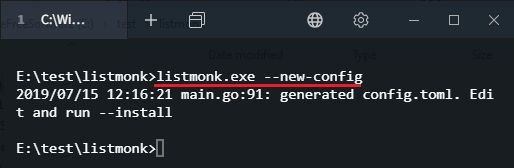 Generate Listmonk configuration file