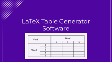 LaTeX Table Creator software