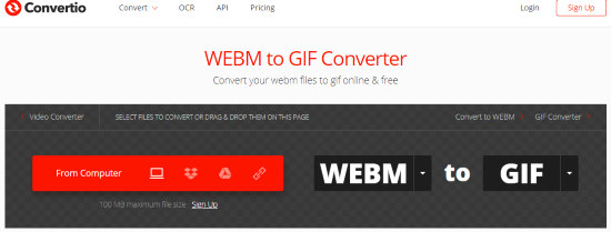 Online WebM to GIF converter