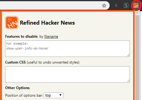 Redefined hacker news installed