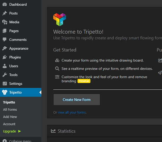 Tripetto create form