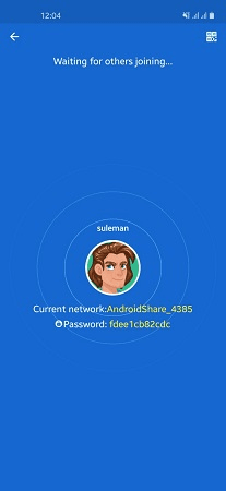 Wait for others to join SHAREit Group Share