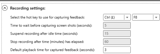 adjust recording settings