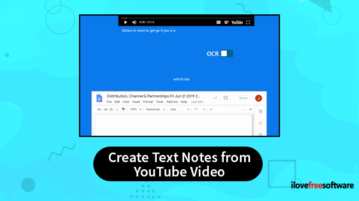 autmomatically create text notes from youtube video