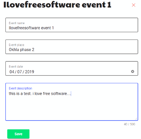 create event