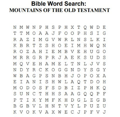 download bible games prints