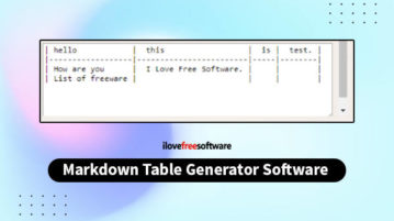 markdown table generator software