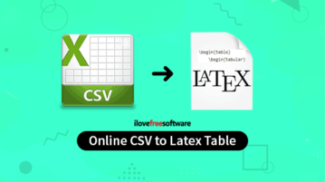 online csv to latex table generator