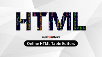 online html table editors