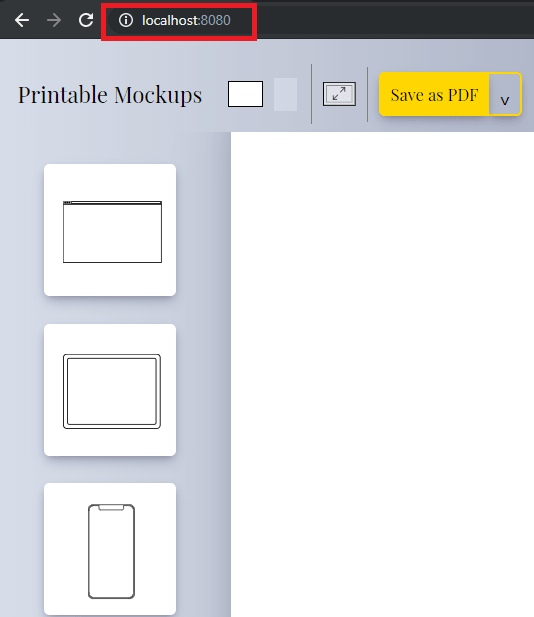 printable mockups interface