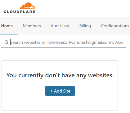Add a domain CloudFlare