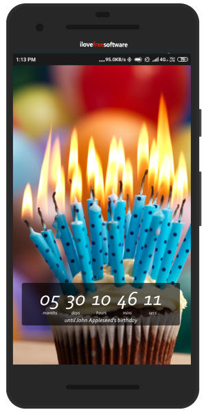 Birthday countdown Android app