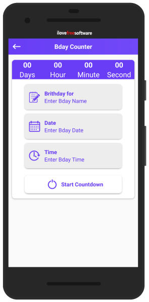 Birthday countdown Android app