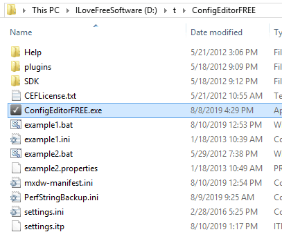 ConfigEditor files