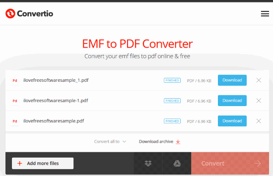 Convertio emf to pdf