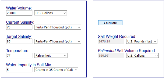 Direct Salt Addition Calculator