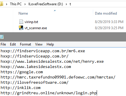 Domains to be scanned
