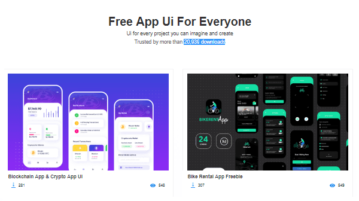 Download free app UI UX designs for commercial projects with this website