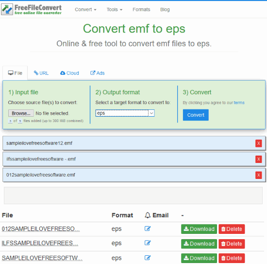 FreeFileConvert EMF to EPS
