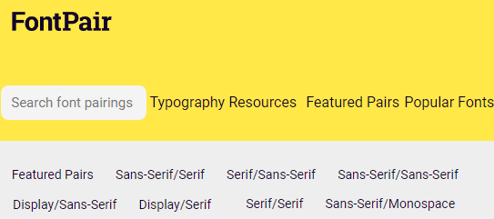 Google Fonts Finder to Find font Pairs