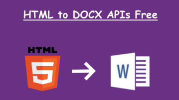 HTMl to DOCX APIs free