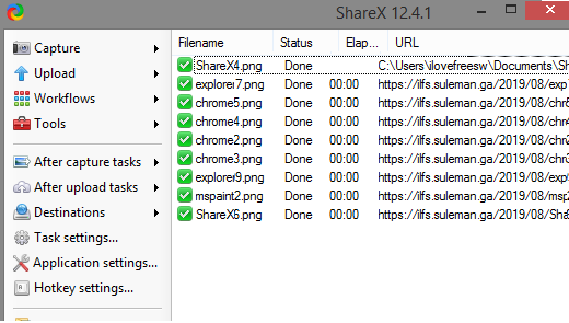 Image Hosting using shareX