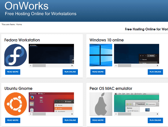 OnWorks free hosting online for workstations