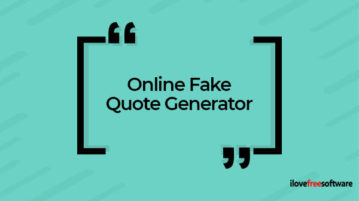 Online Fake Quote Generator