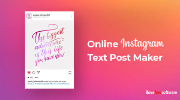 Online Instagram Text Post Maker