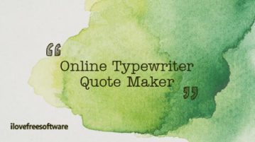 Online typewriter quote maker