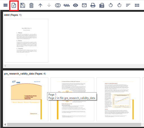 PDF24 add PDF files in queue