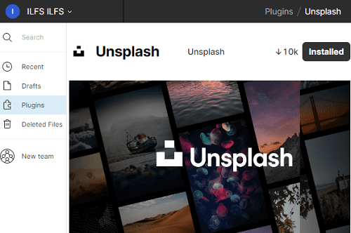 Unsplash Plugin Page