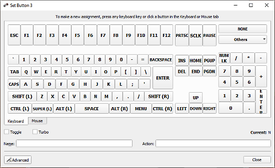 AntiMicro - map keyboard buttons
