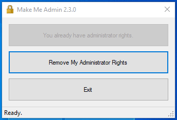 change standard user to administrator in one click