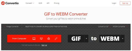 convert GIF to WebM online