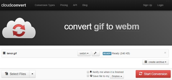 convert GIF to WebM online