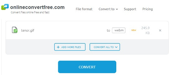 convert GIF to WebM online