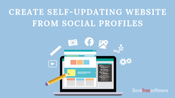 Create Website from Social Profiles Information Automatically