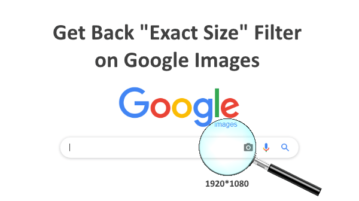 How to Get Back "Exact Size" Search Filter on Google Images?