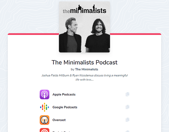 universal podcast link that opens podcast in user's native app