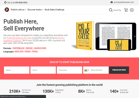 Online Platforms to Self Publish Your Book notionpress