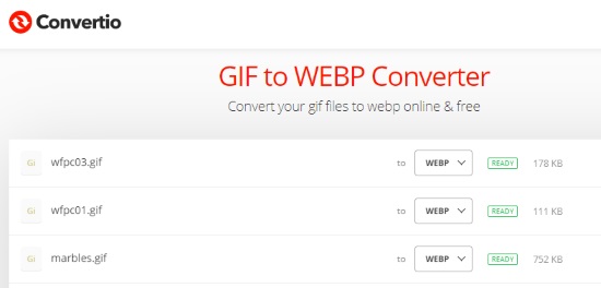 online GIF to WebP converter