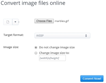 online GIF to WebP converter