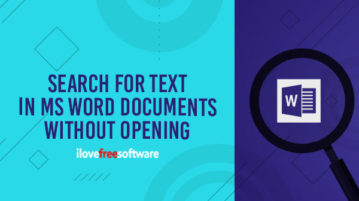 search for text in word files without opening