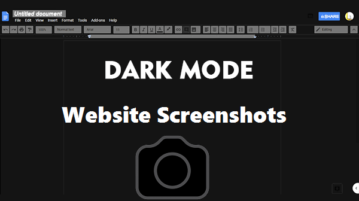 take Full page Website Screenshot in Dark Mode