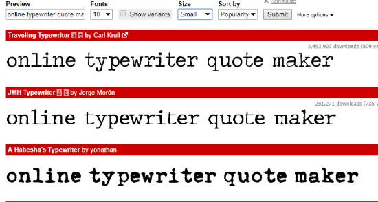 typewriter quote maker