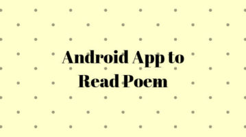 Android app to read poems