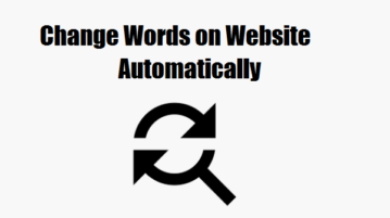 Change words on website automatically free