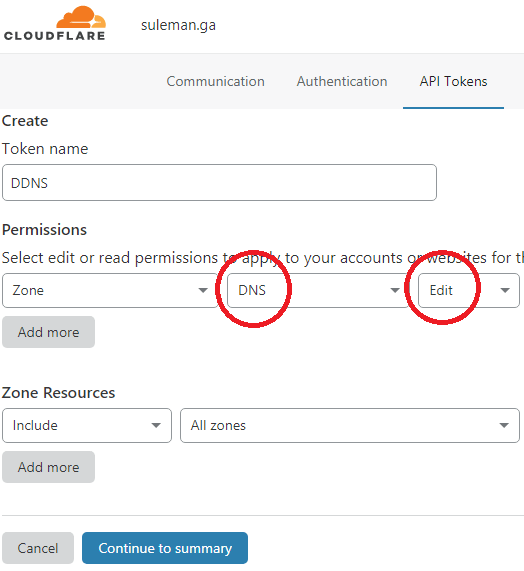 Cloudflare Token