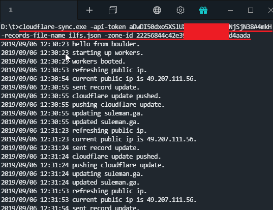 Clouflare Sync in action
